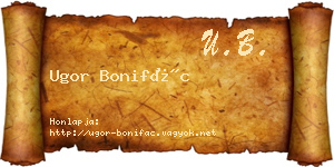 Ugor Bonifác névjegykártya